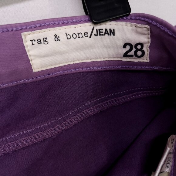 Rag & Bone Legging Skinny Jeans Women 28 Violet Soft Stretch Low Rise 30" Inseam - Picture 12 of 14